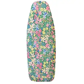 Reversible padded ironing board cover  Blossoms on Green