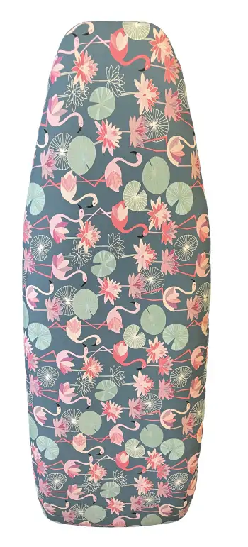 Reversible padded ironing board cover  Lily Flamingo