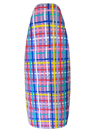 Reversible padded ironing board cover Purple Check D0223