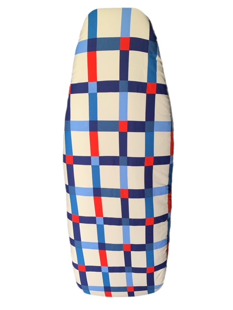 Reversible padded ironing board cover Blue Check D012