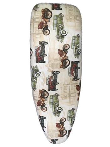 Reversible padded ironing board cover Vintage Car104