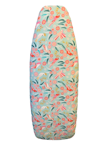 Reversible padded ironing board cover Aussie birds
