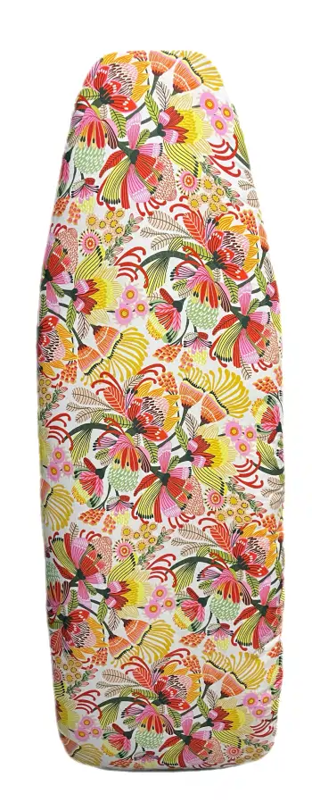 Reversible padded ironing board cover- Protea on pink