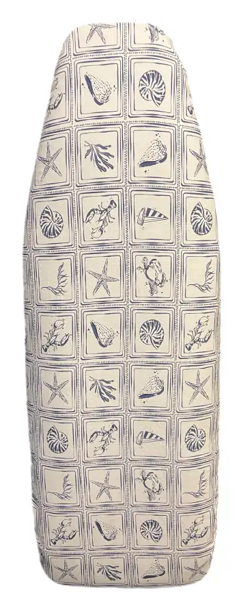 Reversible padded ironing board cover- Beach Squares